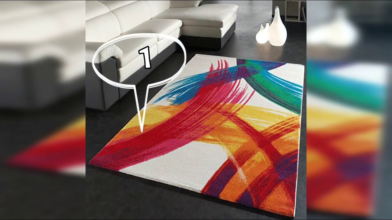 7 Tapis salon moderne color&eacute;