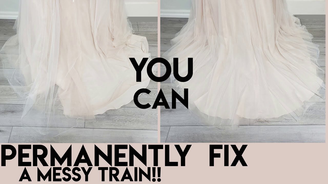Do this One Thing to Permanently Fix a Messy Wedding Gown Train | French Tack | Stabilizing Tacks
