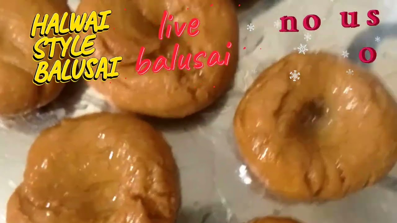 Halwai style balusai #live balusai #no colour of use#sweetvideo#how to make balusai 