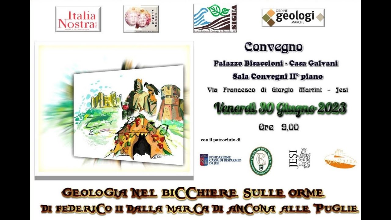 Geologia nel bicchiere sulle orme di Federico II di Svevia. Jesi (AN), 30 giugno 2023