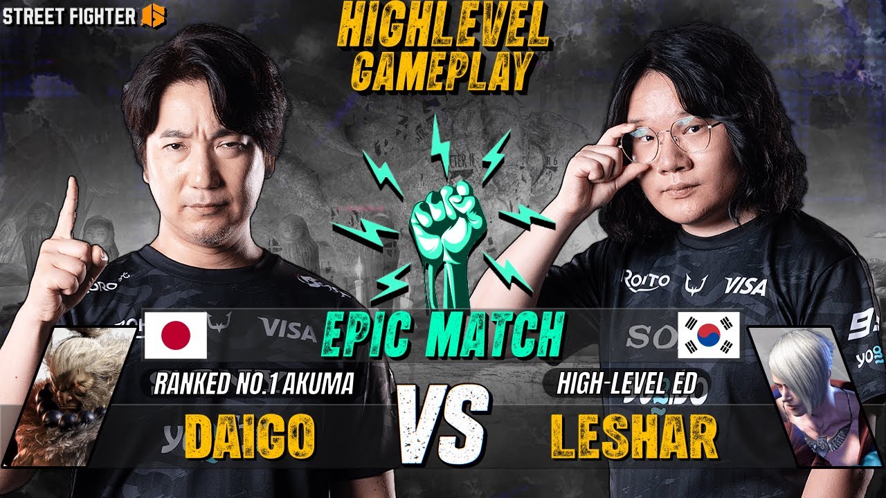 ストリートファイター6 ▰ DAIGO (AKUMA ランキング 1 位) vs LESHAR (ED) + DCQ ▰ ハイレベルな SF6 ゲームプレイ!