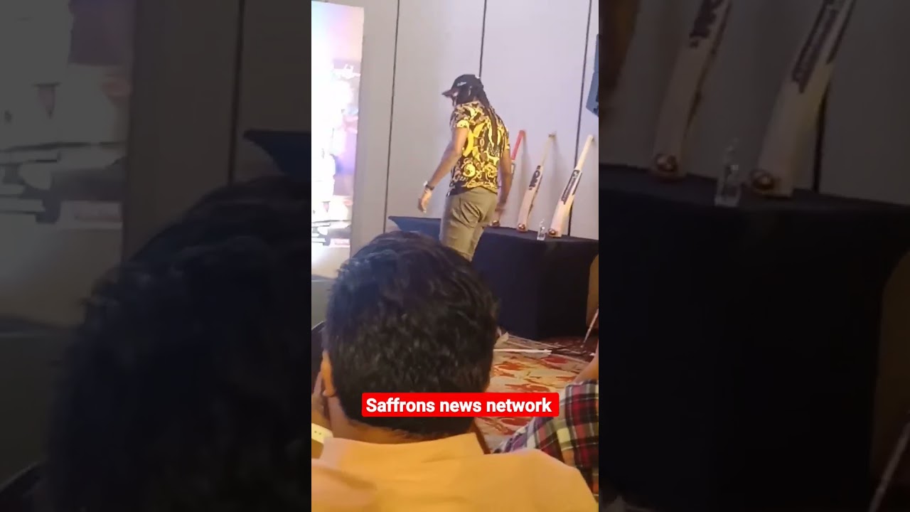 Chris Gayle at JW Marriott Mumbai for new song 'Oh Fatima' launch