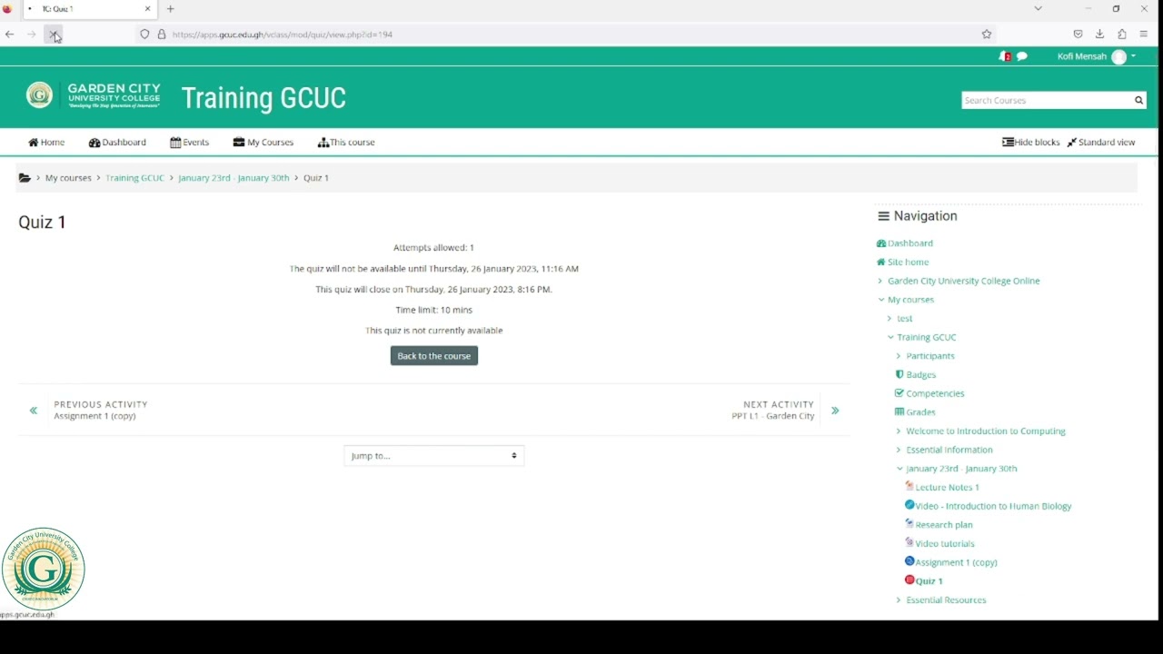 gcuc virtual classroom