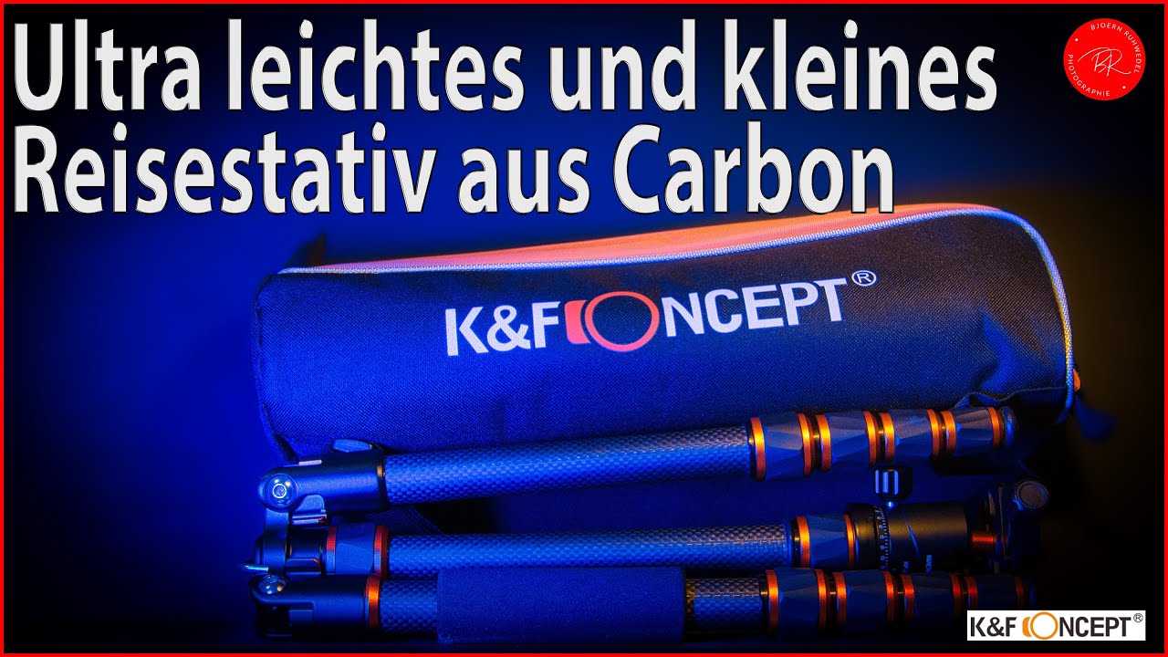 Ultra leichtes und kleines Reisestativ aus Carbon von K&F Concept