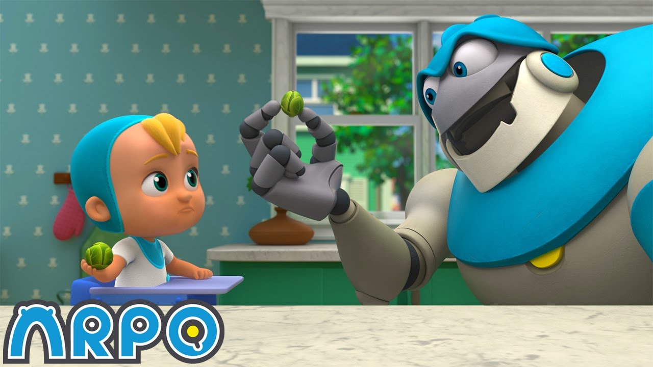 Eat Your GREENS!!! | ARPO The Robot | Robot Cartoons for Kids | Moonbug Kids