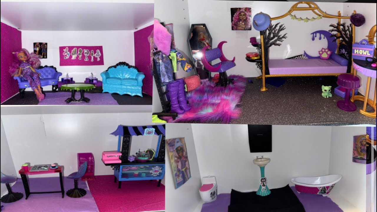 DECORANDO LA CASA DE 4 NIVELES DE MONSTER HIGH / HACIENDO LA PRIMERA CASA DE MONSTER HIGH