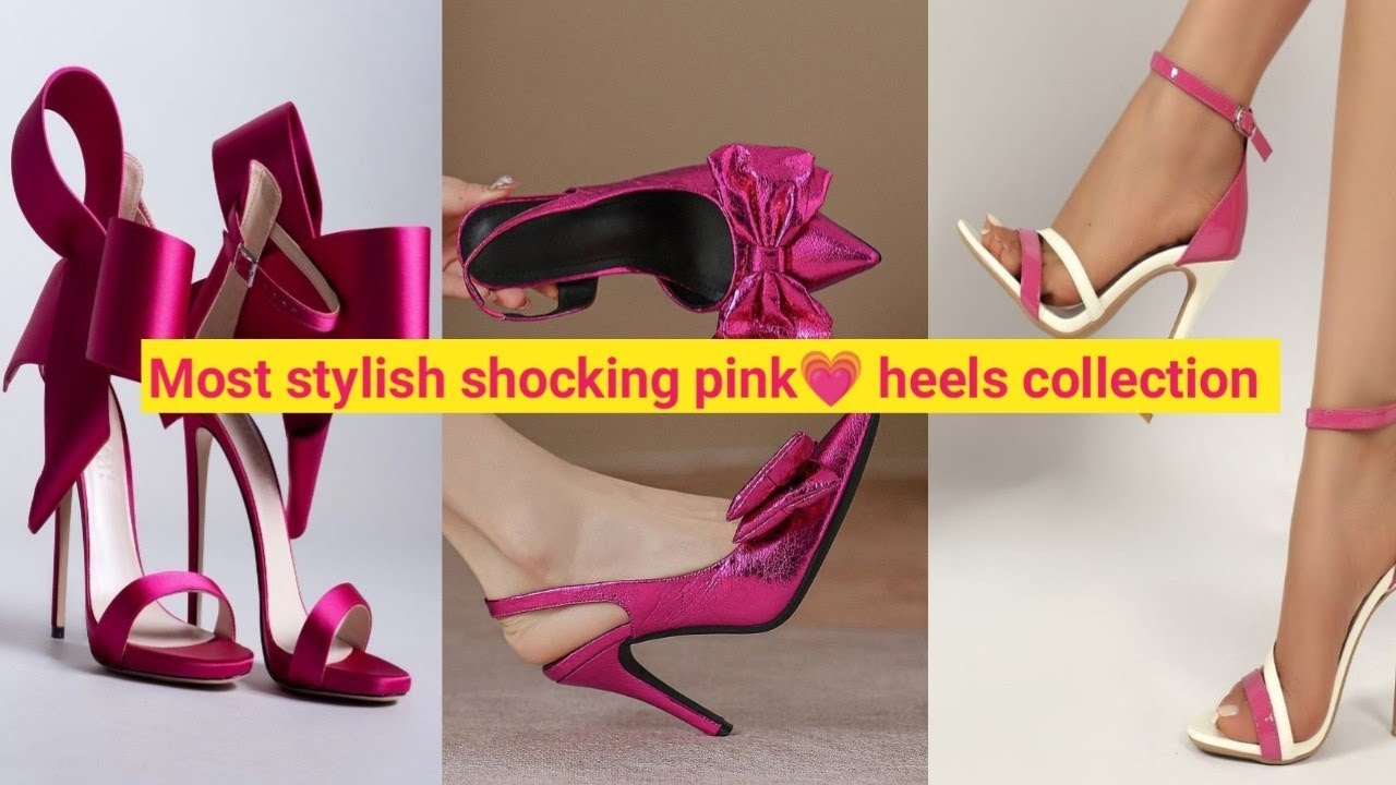 Most stylish shocking pink💗 heels collection || trendy heels collection 2025