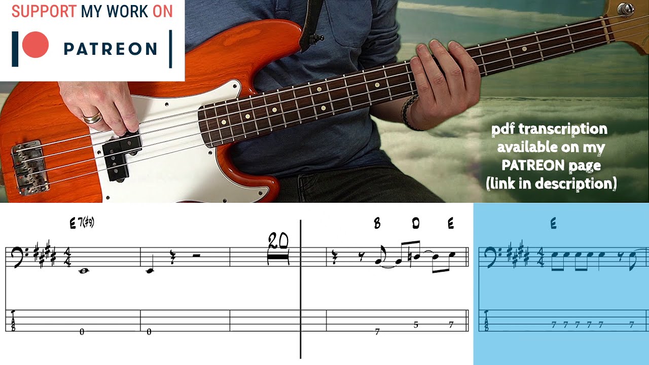 Cream - I Feel free (Bass cover with tabs)