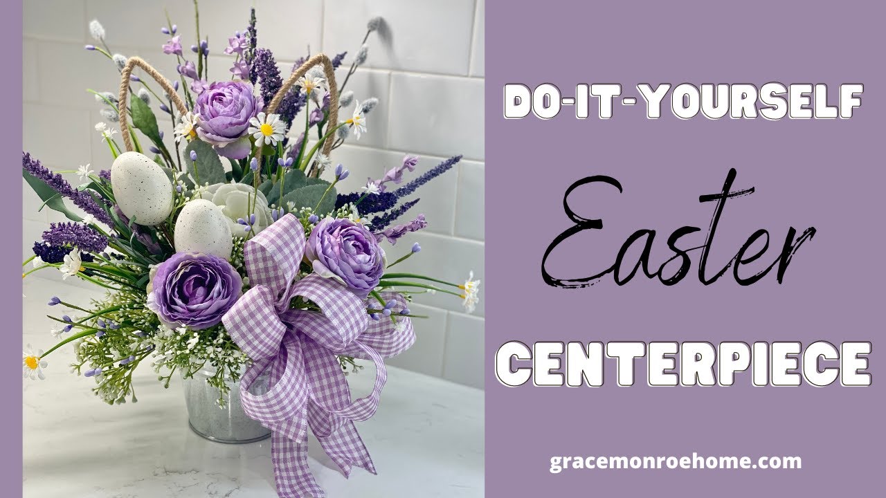 DIY Easter Table Arrangement - Bunny Ears Centerpiece - How to Make a Table Arrangement for Easter
