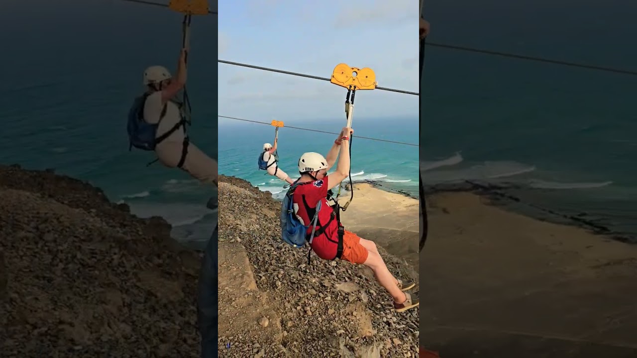 No Age Limits Zipline Flight #ziplinecaboverde #zipwire #zipline #teleferico #tirolina #capeverde