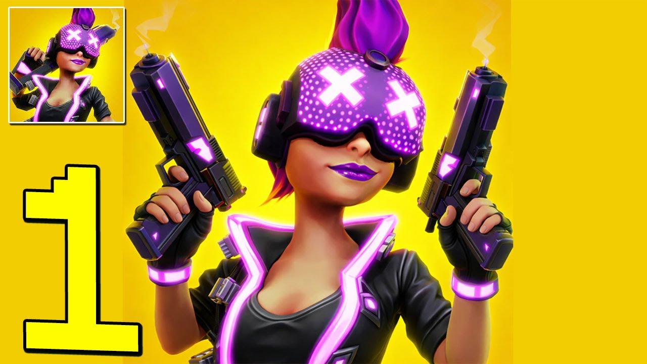 Gridpunk - Gameplay Walkthrough Part 1 - Shooting, PVP Match, (Android,iOS)