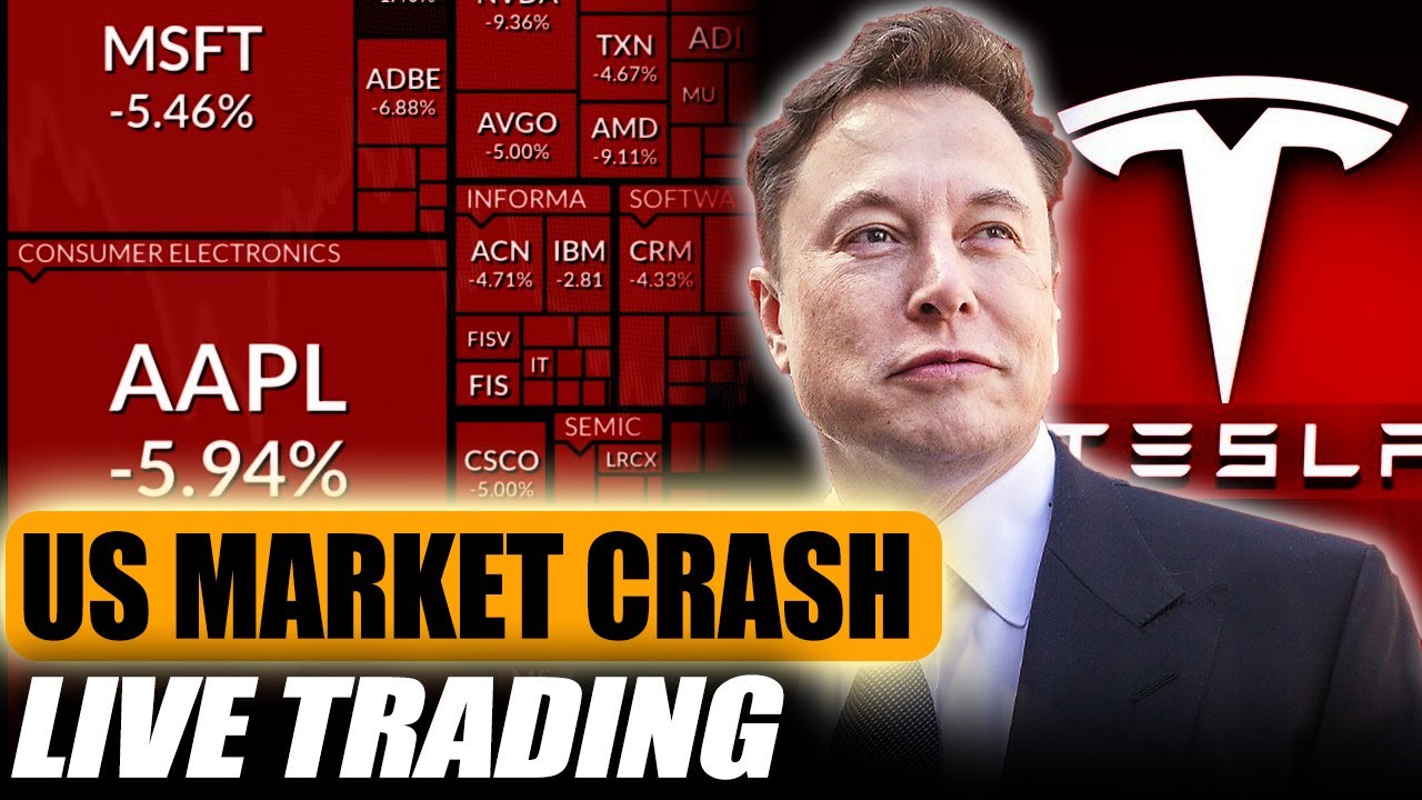 LIVE TRADING: US MARKET CRASH EXTREME FEAR (STOCKS TO BUY NOW) $TSLA $NVDA $AMD $TTWO $QQQ