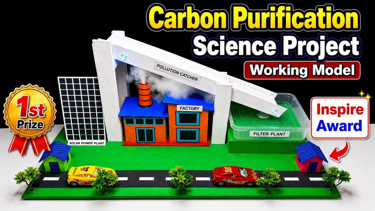 carbon purification for industries science project working model | howtofunda | save environment