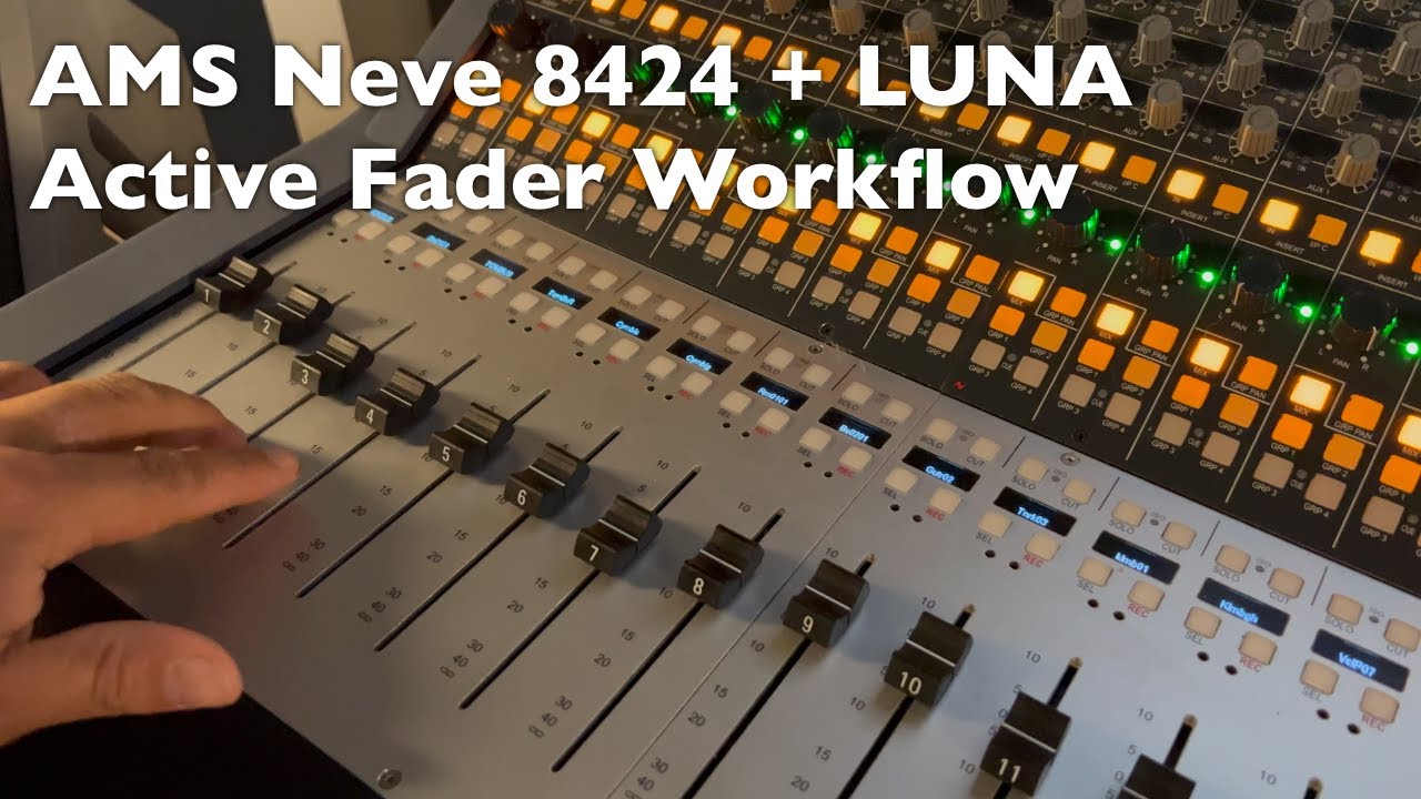 AMS Neve 8424 + LUNA with motorized faders workflow success report