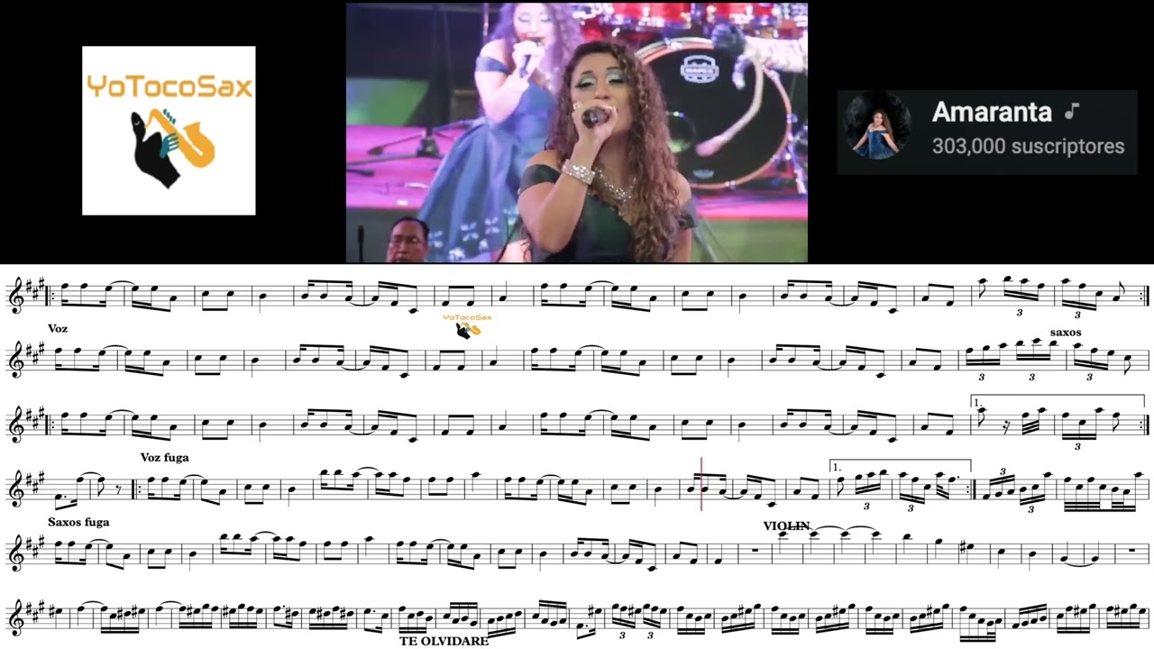 🌺HOMENAJE A FLOR PUCARINA PARTITURA SAXO ALTO!🔥