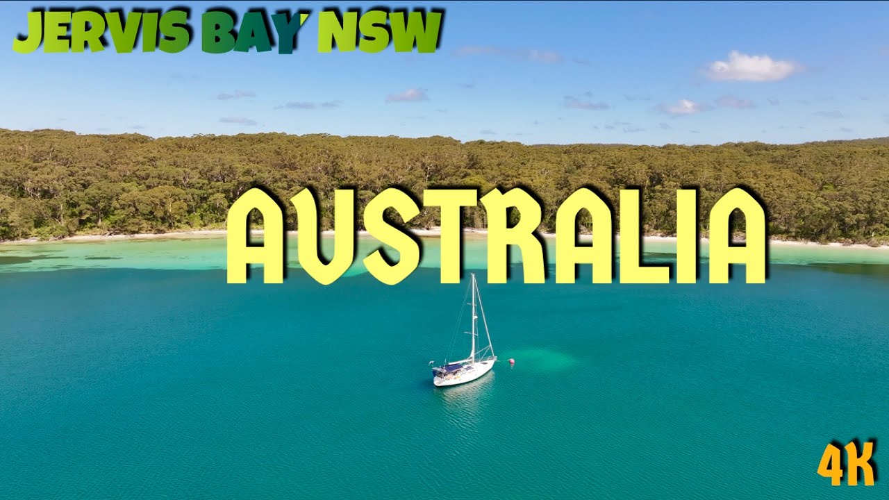 Flying over Jervis Bay NSW Australia 4K Ultra HD video with relaxing music,sleep music,stress relief