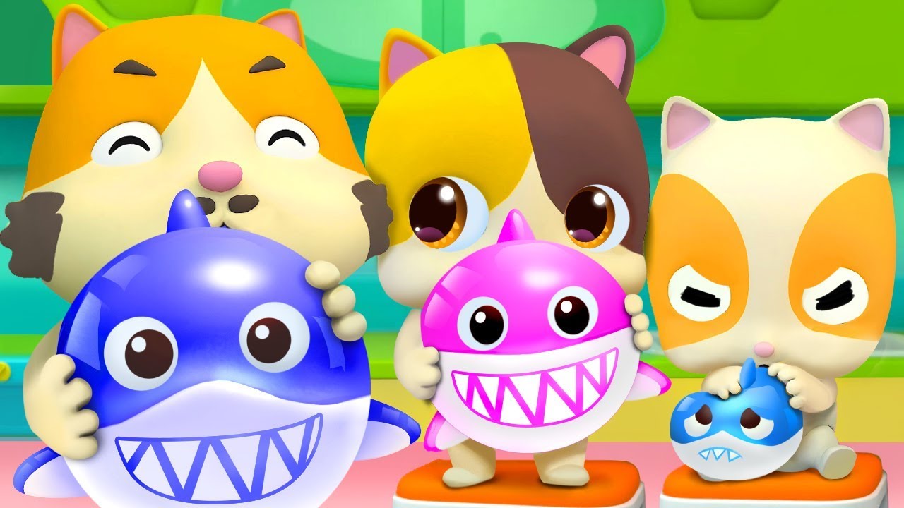 Balloon Song - Baby Shark | Colors Song | Nursery Rhymes | Kids Songs | Kids Cartoon | BabyBus