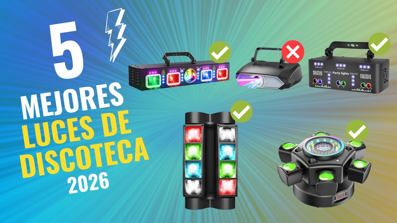 🎉💡 Las 5 Mejores Luces de Discoteca 2026 Calidad-Precio en Amazon ✅ NO COMPRES UNA SIN VER ESTO 🔥