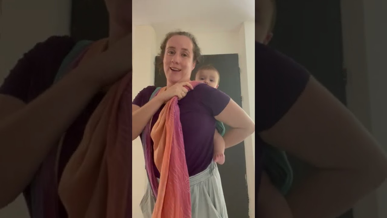 קשירה בסיסית לנשיאת גב במנשא ארוג ארוך