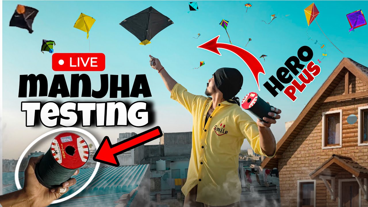 Hero Plus Plastic Manjha live Testing 😱 | ￼ live मांझा Testing 💯 | real vs fake | kite vlog ​⁠