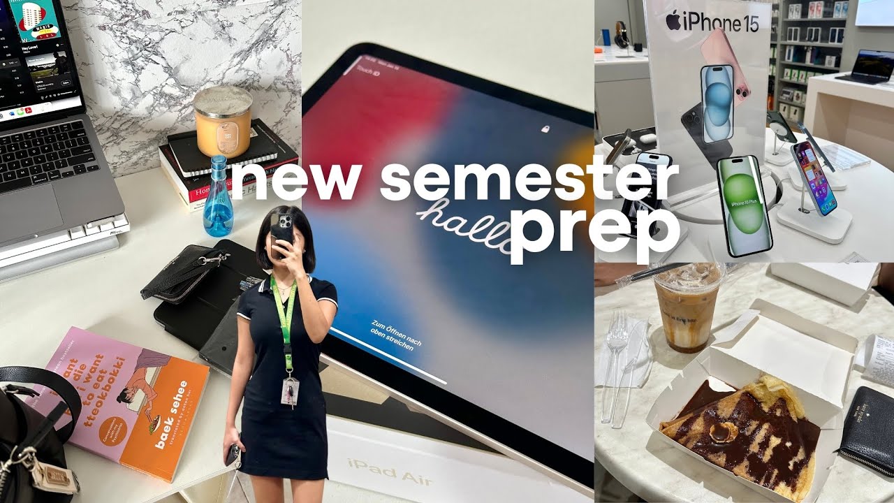 preparing for a new semester 🥹 iPad shopping, what’s in my uni bag, day out with friends