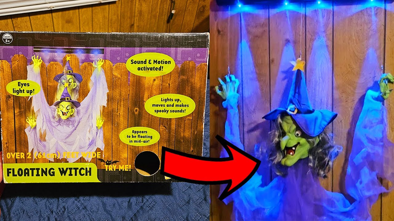 Gemmy Animated Floating Purple Witch Unboxing (Rare)