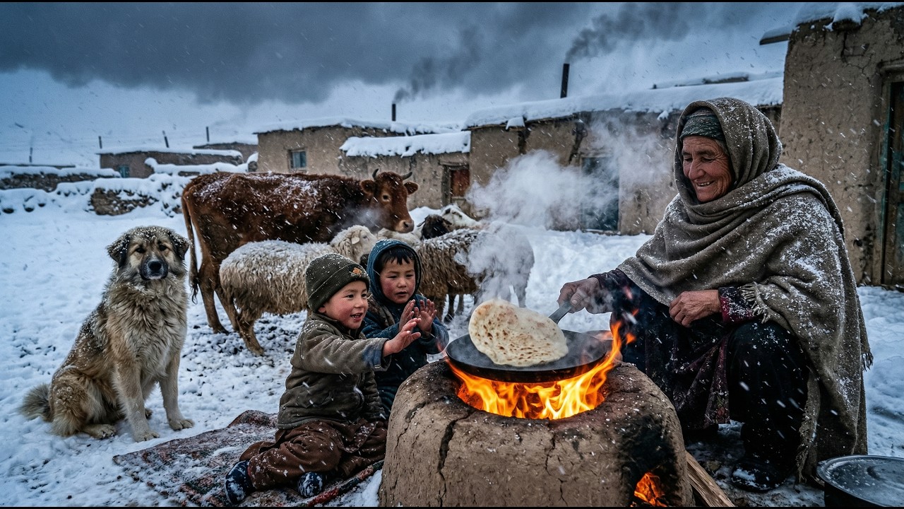 A Day in Afghanistan’s Snowy Mountains – Family Life & Traditional Cooking