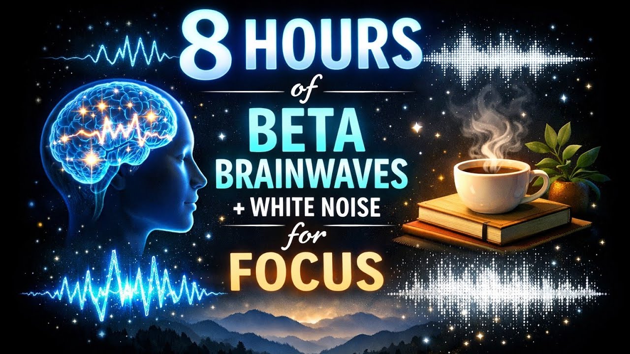 8 Hours Beta Brainwaves for Focus