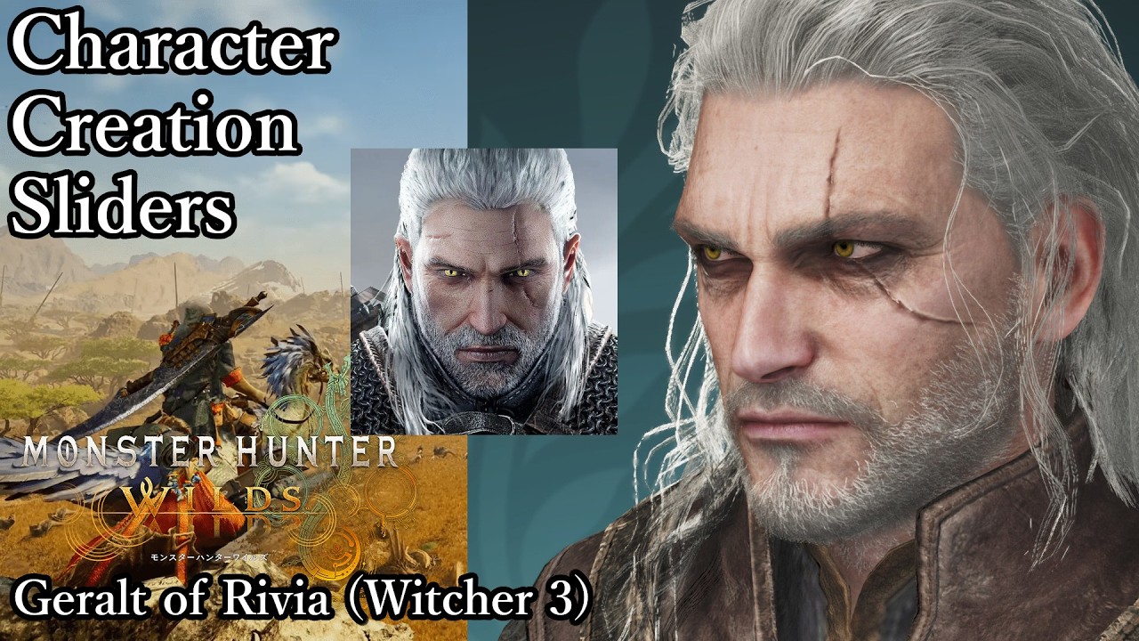 MONSTER HUNTER WILDS Character Creation - Geralt of Rivia (Witcher 3)