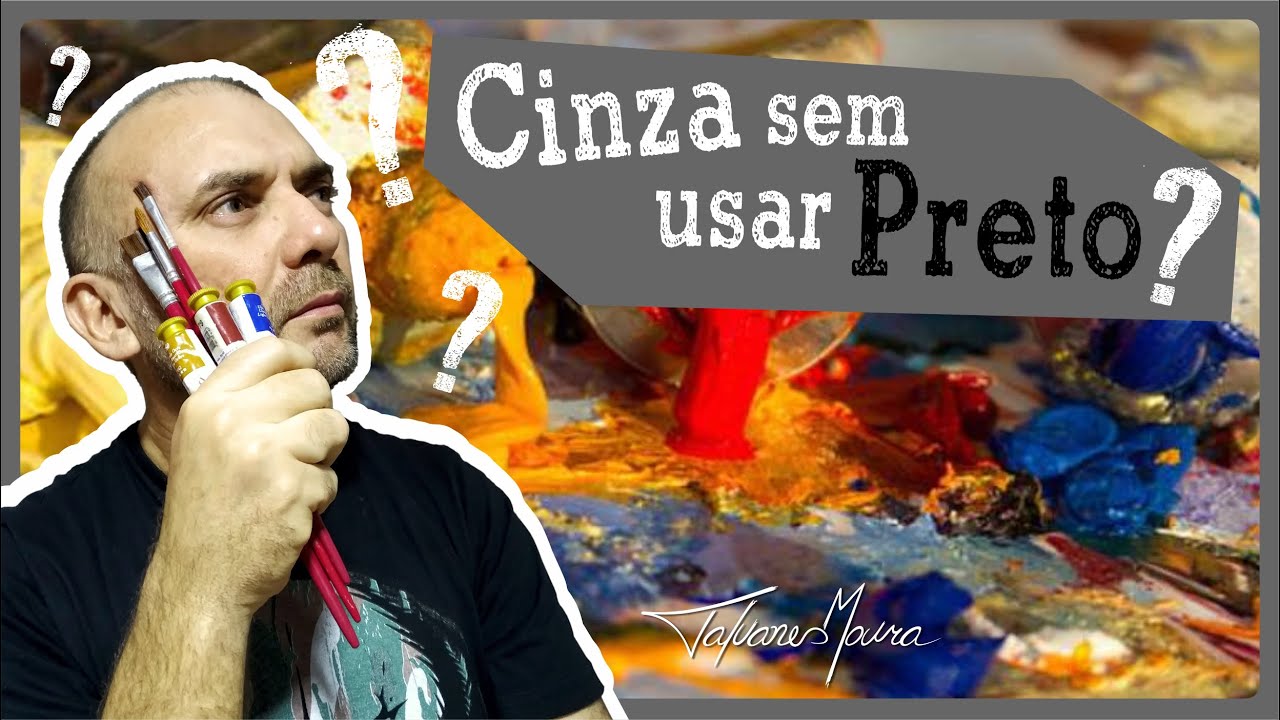 CRIANDO TONS DE CINZA COM CORES PRIMÁRIAS NA PINTURA ÓLEO SOBRE TELA.