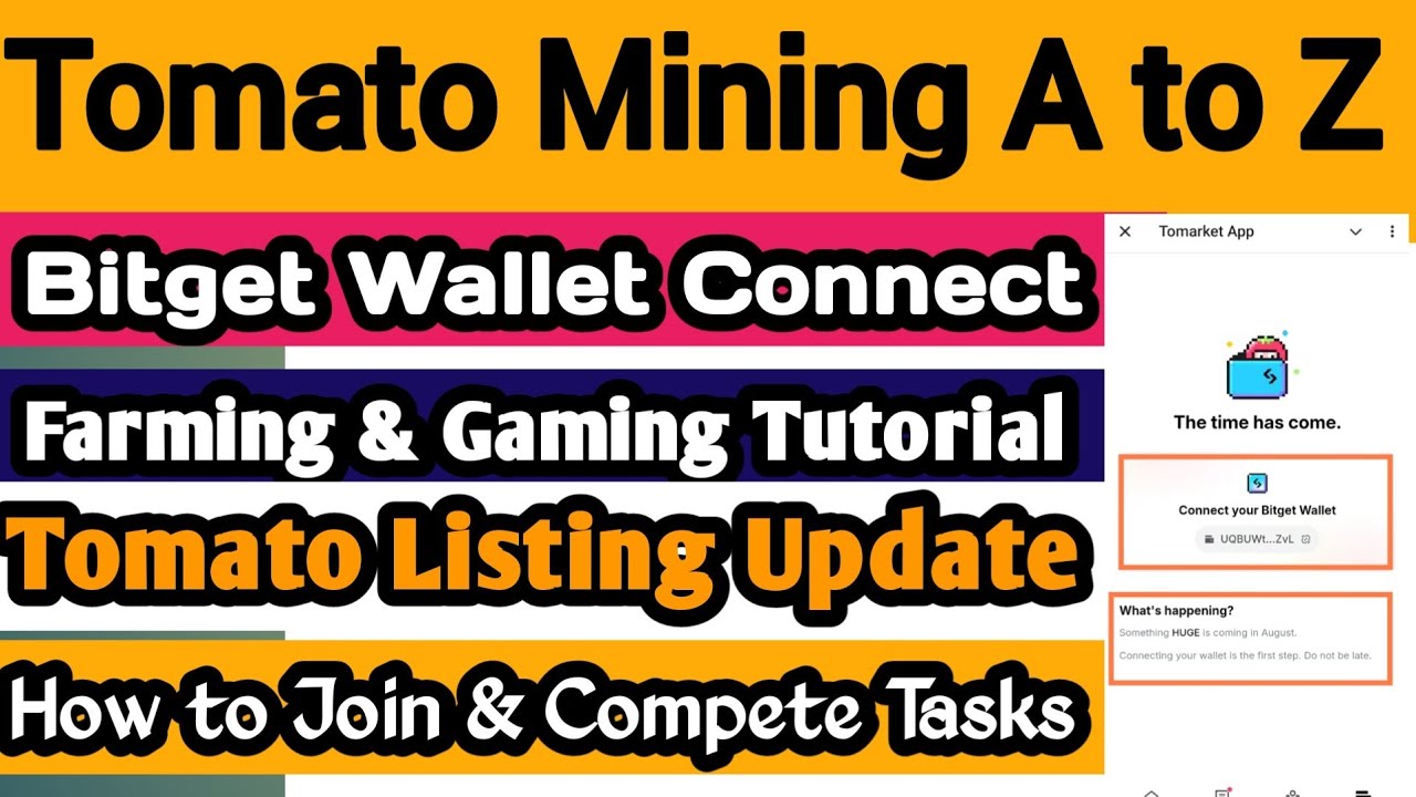 Tomarket Mining Bitget Wallet Connect | Tomato Wallet connect | Tomato Mining App A to Z Tutorial