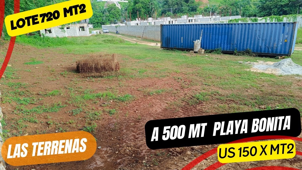 INVIERTE EN LAS TERRENAS: LOTE 720 MT2 A 500 MT DE PLAYA BONITA