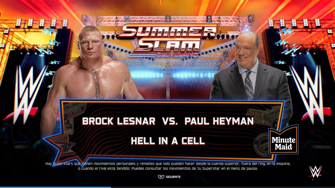 WWE 2K25 - BROCK LESNAR vs PAUL HEYMAN - HELL IN A CELL MATCH: SUMMER SLAM | PS5 - GAMEPLAY