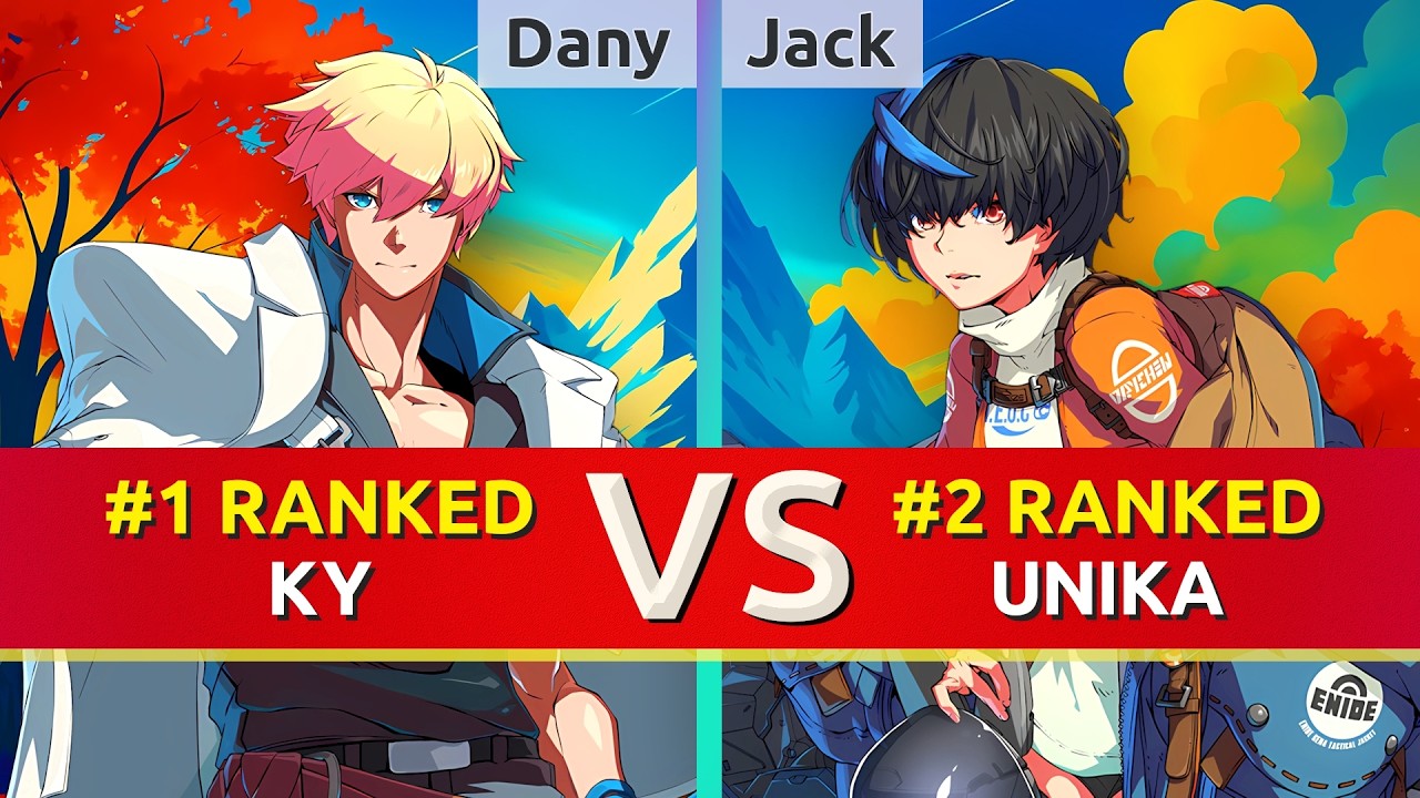 GGST ▰ Dany (#1 Ranked Ky) vs Jack (#2 Ranked Unika). High Level Gameplay