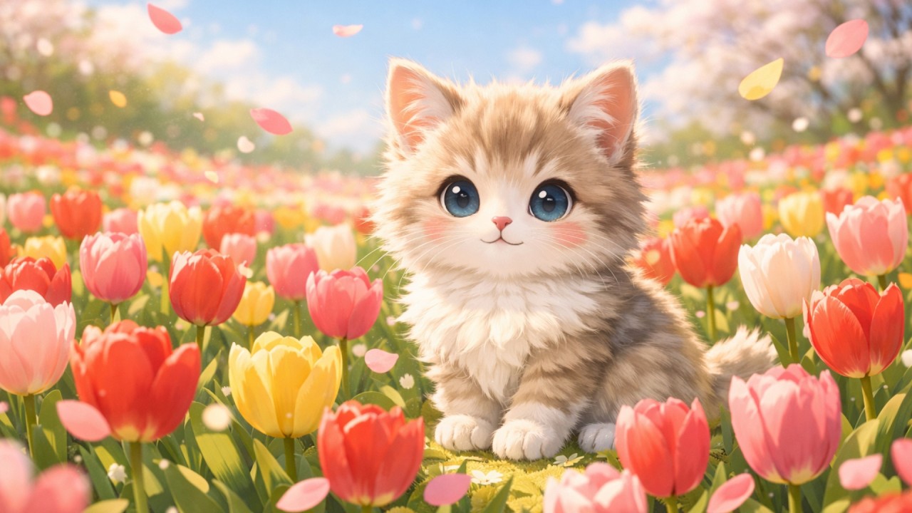 [Free BGM for Streaming]Tulip Kitty Pop[30 Min]