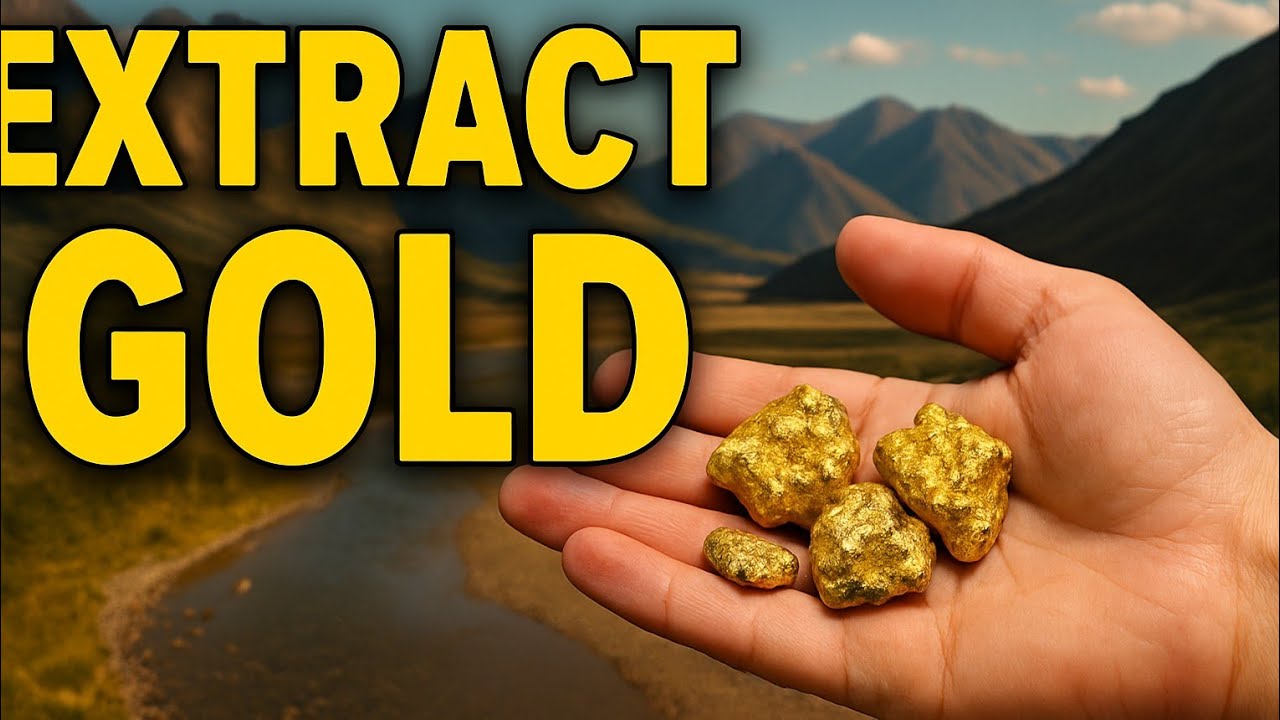 Gold mining method, gold extraction from soil