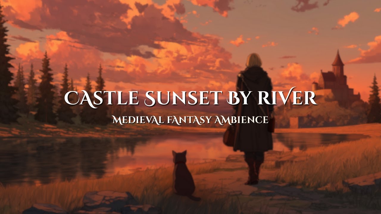 Sunset Castle by Riverside | Medieval Fantasy Ambience for Deep Focus, Relax & Quiet Study