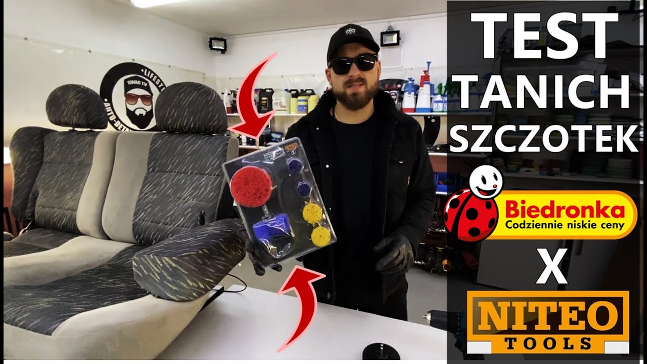 *pranie tapicerki*  SZCZOTKI DO WKRĘTARKI ✖ Neotools│ TEST Swag Detailing