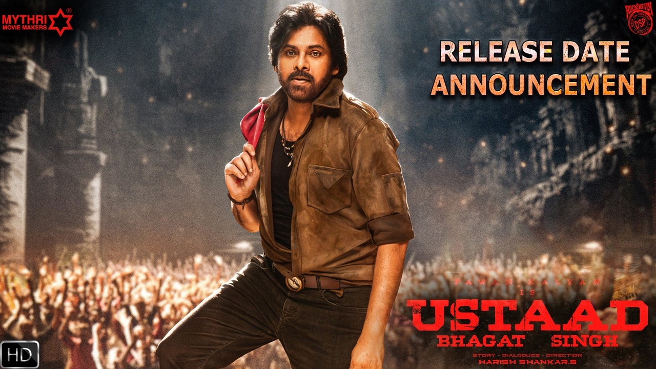 Ustaad Bhagat Singh Release Date Announcement - Pawan Kalyan Sreeleela Harish Shankar 26th March