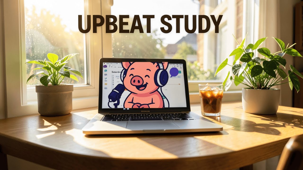 UPBEAT STUDY WITH ME ⚡ 40/10 Pomodoro | Stay Motivated & Productive (Happy Vibes)