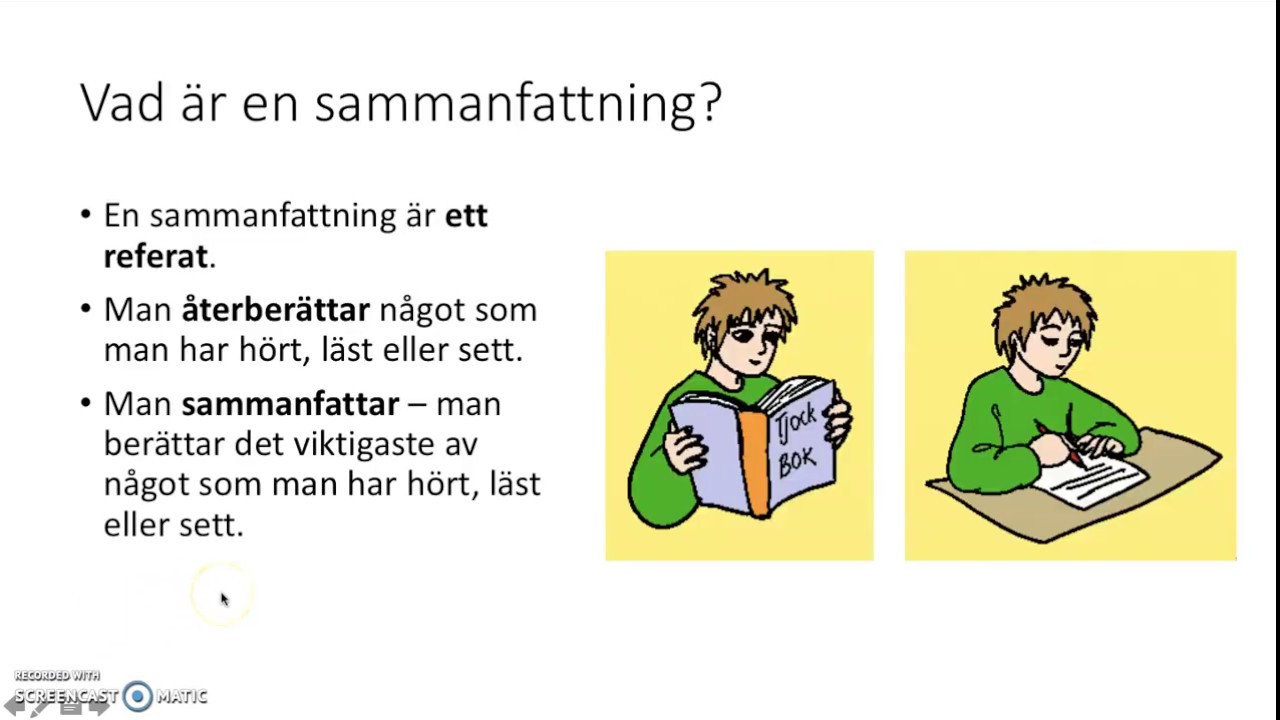 Sammanfattning – vad är det?