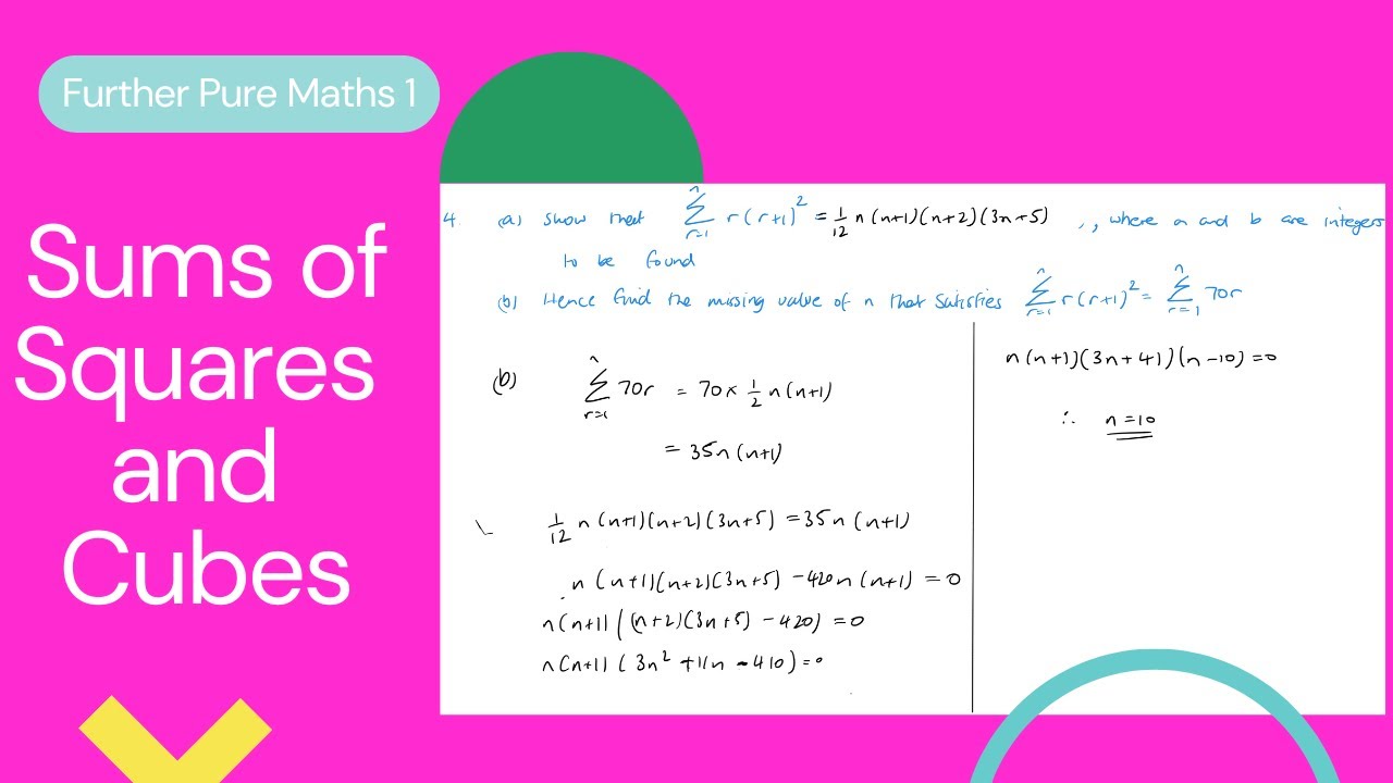 Sums of squares and cubes (Edexcel IAL FP1 7.2)