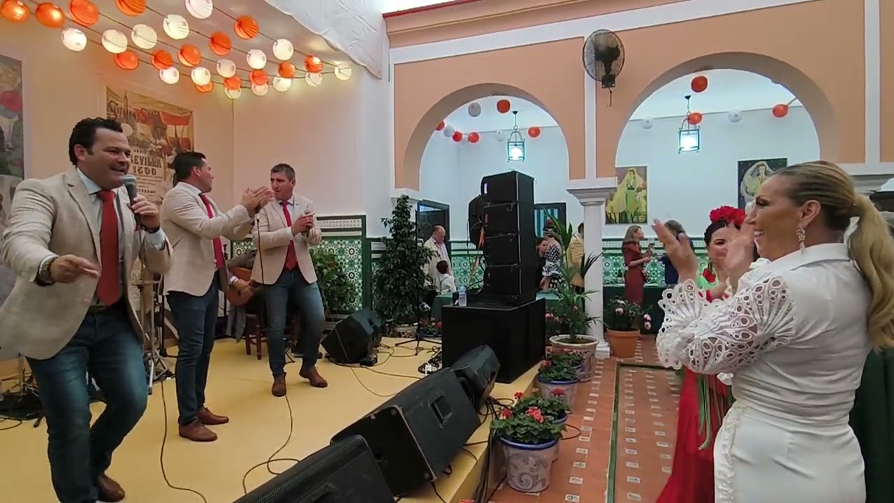 "LUBRICÁN".,Grupo de sevillanas y rumbas, por sevillanas en la Feria de Abril de Sevilla 2024.