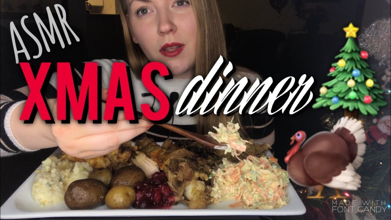 Christmas dinner (leftovers) ~ ASMR Mukbang Relaxing Eating Sounds 먹방