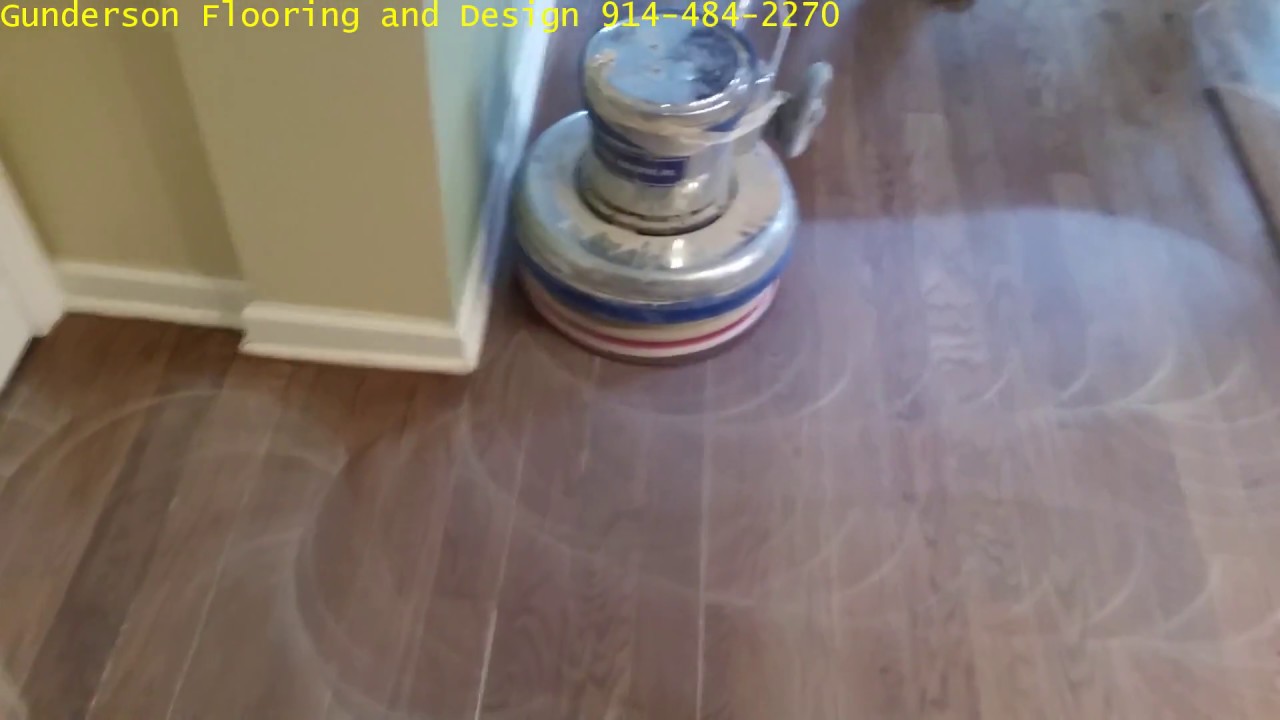 How to use a buffing machine on hardwood floors for recoating Westchester County Fairfield County