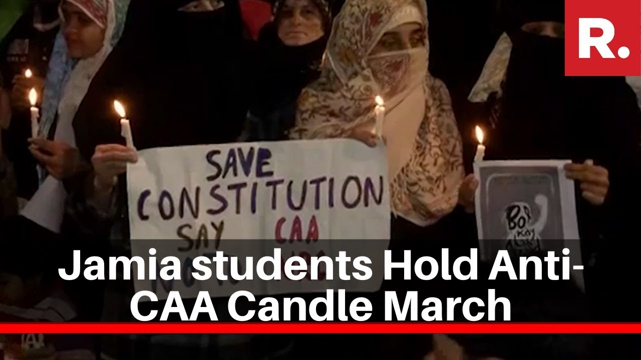 Jamia Milia Students Hold Candle March Against Citizenship Amendment Act