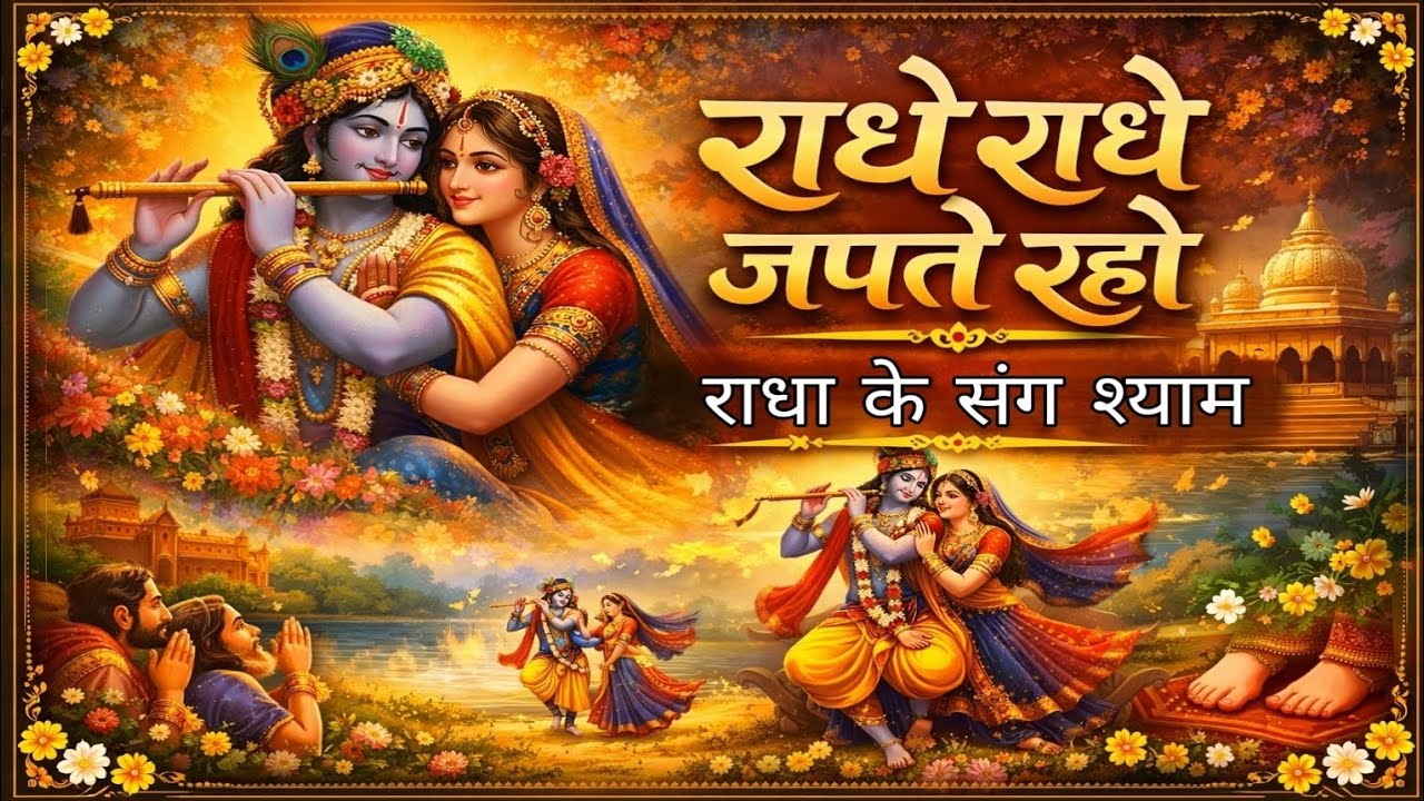 Radhe Radhe Japte Raho 🙏 | राधा रानी भजन | Peaceful Radha Krishna Bhajan