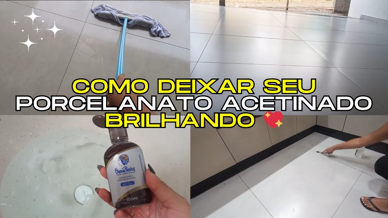 Como Limpar Porcelanato Acetinado e Rejunte Encardido RÁPIDO E FÁCIL! |Porcelanato Acetinado Limpeza