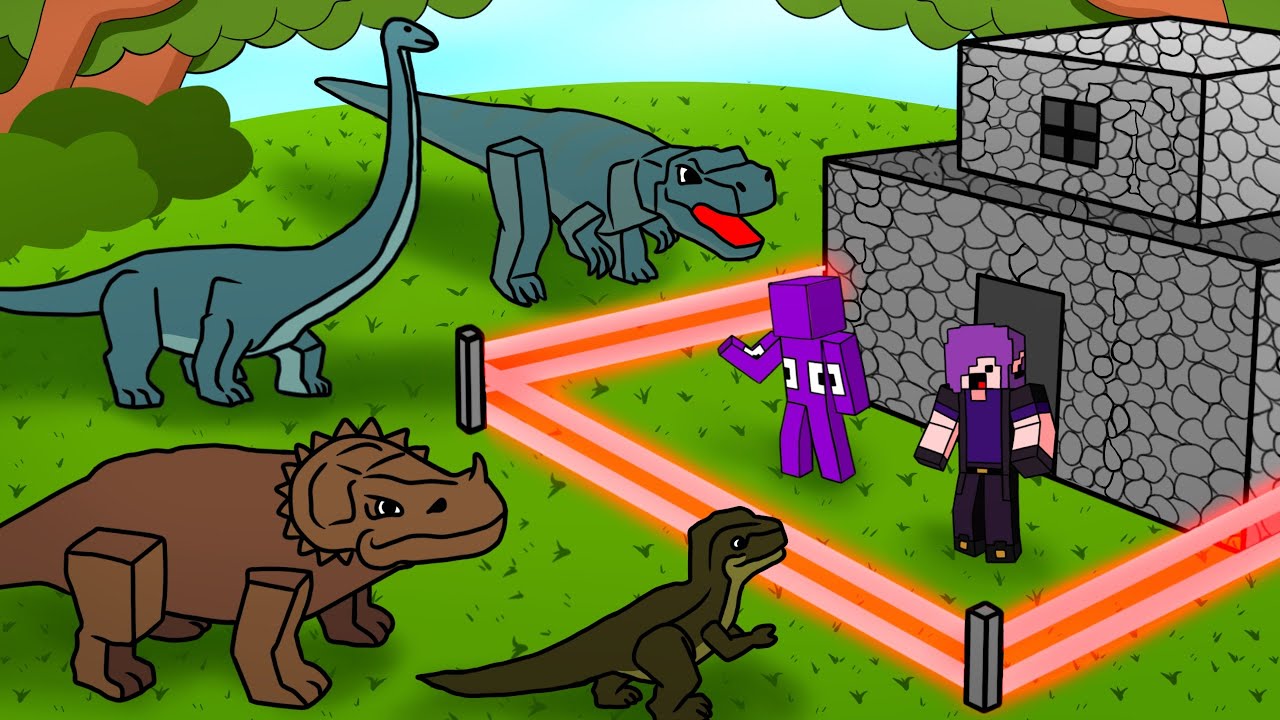 DINOSSAUROS VS. CASA SEGURA MINECRAFT