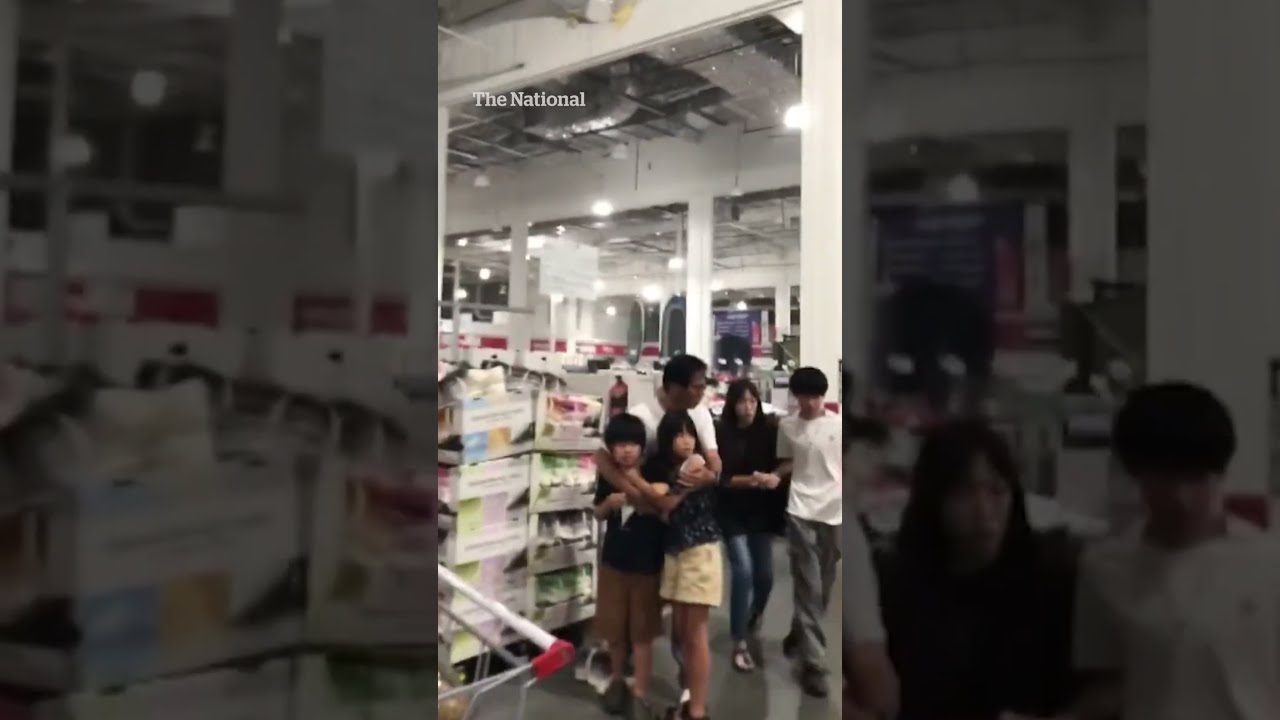 Chaos in Japan Costco as powerful earthquake strikes